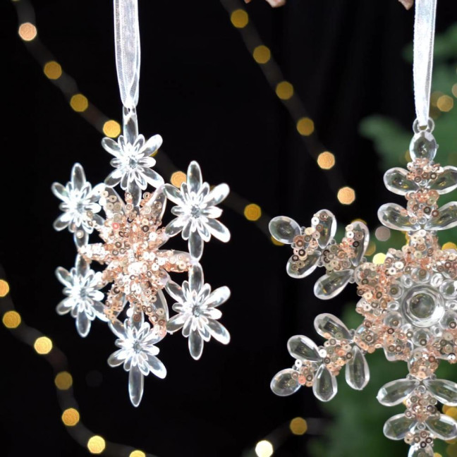Christmas Ornament Glitter Sequin Transparent Snowflake Ballet Dancer Hanging Ornament Holiday Decor Christmas Ornament Glitter Sequin Transparent Snowflake Ballet Dancer Hanging Ornament Holiday Decor