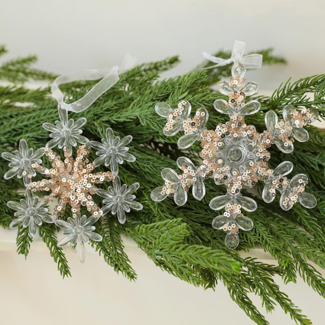 Christmas Ornament Glitter Sequin Transparent Snowflake Ballet Dancer Hanging Ornament Holiday Decor Christmas Ornament Glitter Sequin Transparent Snowflake Ballet Dancer Hanging Ornament Holiday Decor