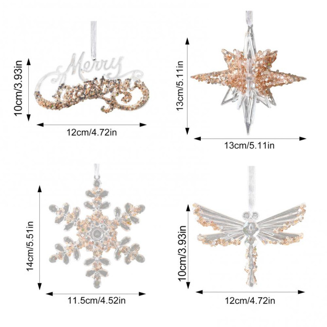 Christmas Ornament Glitter Sequin Transparent Snowflake Ballet Dancer Hanging Ornament Holiday Decor Christmas Ornament Glitter Sequin Transparent Snowflake Ballet Dancer Hanging Ornament Holiday Decor