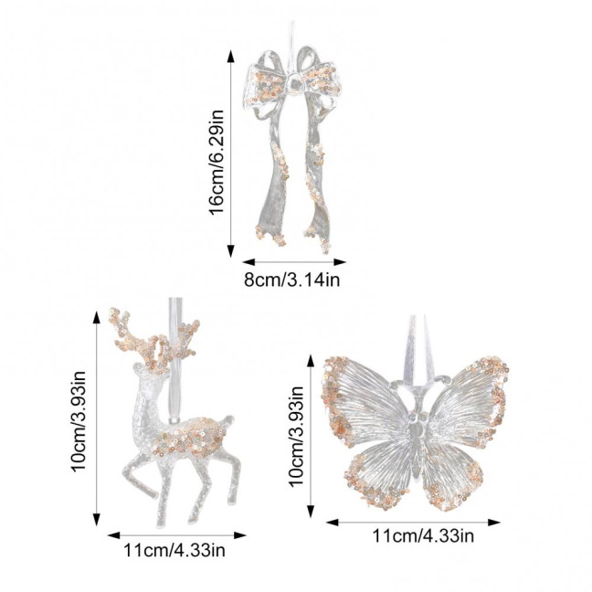 Christmas Ornament Glitter Sequin Transparent Snowflake Ballet Dancer Hanging Ornament Holiday Decor Christmas Ornament Glitter Sequin Transparent Snowflake Ballet Dancer Hanging Ornament Holiday Decor