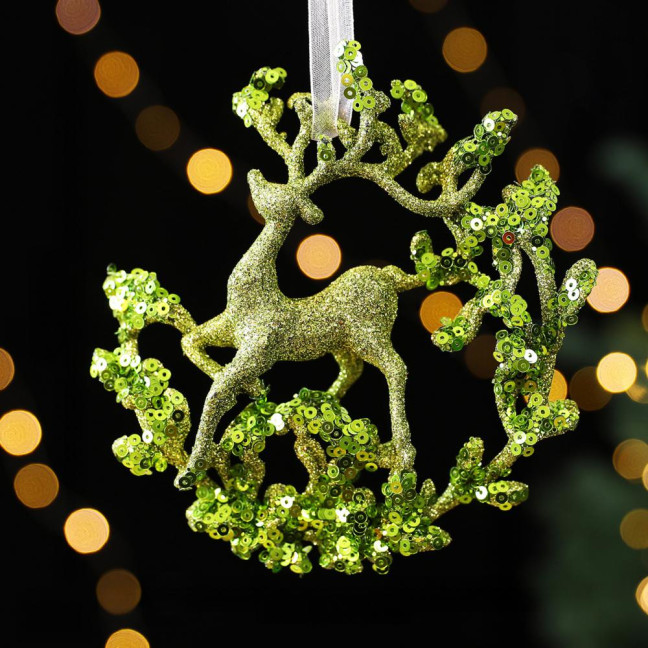 Glitter Christmas Ornaments Green Sequined Butterfly/Star/Reindeer Xmas Tree Hanging Decorations for Xmas Tree Holiday Home Party Decor Glitter Christmas Ornaments Green Sequined Butterfly/Star/Reindeer Xmas Tree Hanging Decorations for Xmas Tree Holiday Home Party Decor