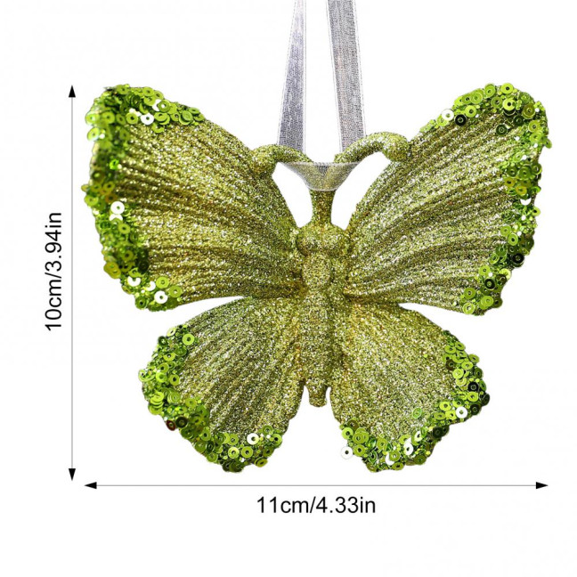 Glitter Christmas Ornaments Green Sequined Butterfly/Star/Reindeer Xmas Tree Hanging Decorations for Xmas Tree Holiday Home Party Decor Glitter Christmas Ornaments Green Sequined Butterfly/Star/Reindeer Xmas Tree Hanging Decorations for Xmas Tree Holiday Home Party Decor