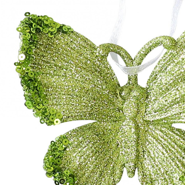 Glitter Christmas Ornaments Green Sequined Butterfly/Star/Reindeer Xmas Tree Hanging Decorations for Xmas Tree Holiday Home Party Decor Glitter Christmas Ornaments Green Sequined Butterfly/Star/Reindeer Xmas Tree Hanging Decorations for Xmas Tree Holiday Home Party Decor