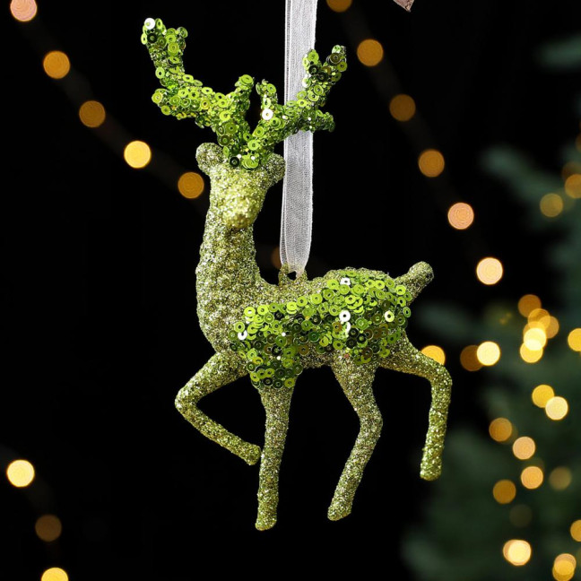 Glitter Christmas Ornaments Green Sequined Butterfly/Star/Reindeer Xmas Tree Hanging Decorations for Xmas Tree Holiday Home Party Decor Glitter Christmas Ornaments Green Sequined Butterfly/Star/Reindeer Xmas Tree Hanging Decorations for Xmas Tree Holiday Home Party Decor