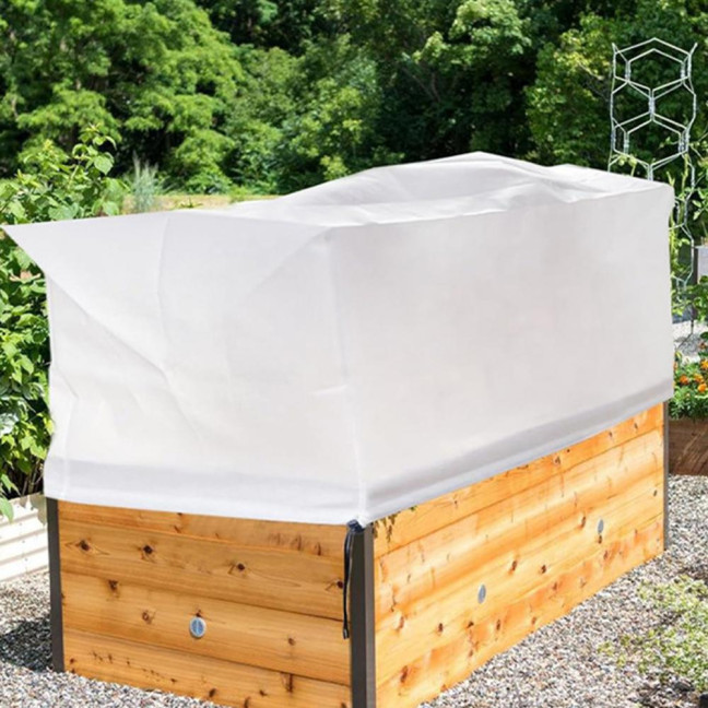 Rectangular Planter Box Cover Winter Freeze Protection Cover with Drawstring Planter Box Frost Protection Cover for Raised Bed Outdoor Plants 