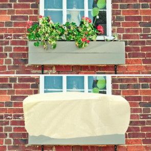 Rectangular Planter Box Cover Winter Freeze Protection Cover with Drawstring Planter Box Frost Protection Cover for Raised Bed Outdoor Plants 