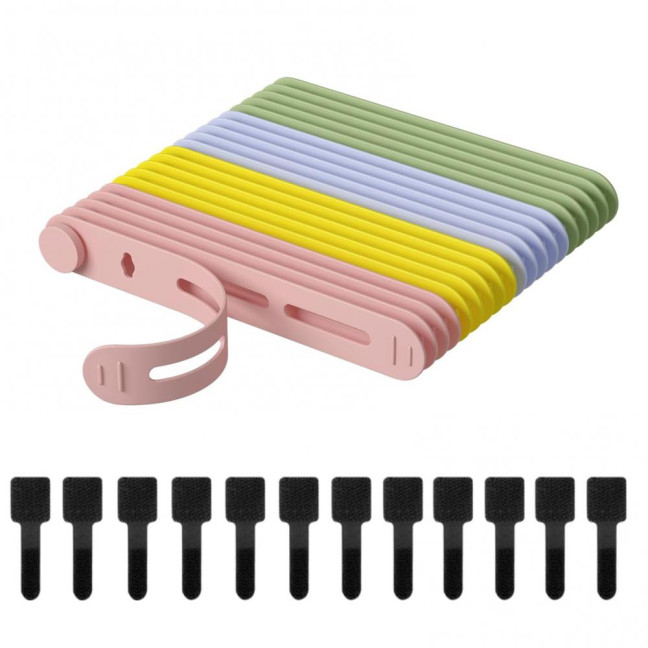 20Pcs Data Cable Ties Waterproof Elastic Clear Marking Cable Ties Lightweight Cord Organizers with Logo Patches Wire Processors 20Pcs Data Cable Ties Waterproof Elastic Clear Marking Cable Ties Lightweight Cord Organizers with Logo Patches Wire Processors