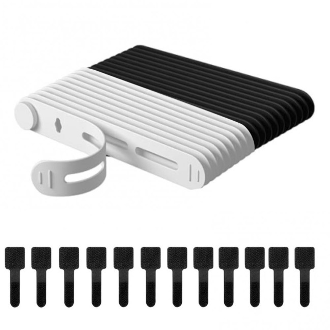 20Pcs Data Cable Ties Waterproof Elastic Clear Marking Cable Ties Lightweight Cord Organizers with Logo Patches Wire Processors 20Pcs Data Cable Ties Waterproof Elastic Clear Marking Cable Ties Lightweight Cord Organizers with Logo Patches Wire Processors