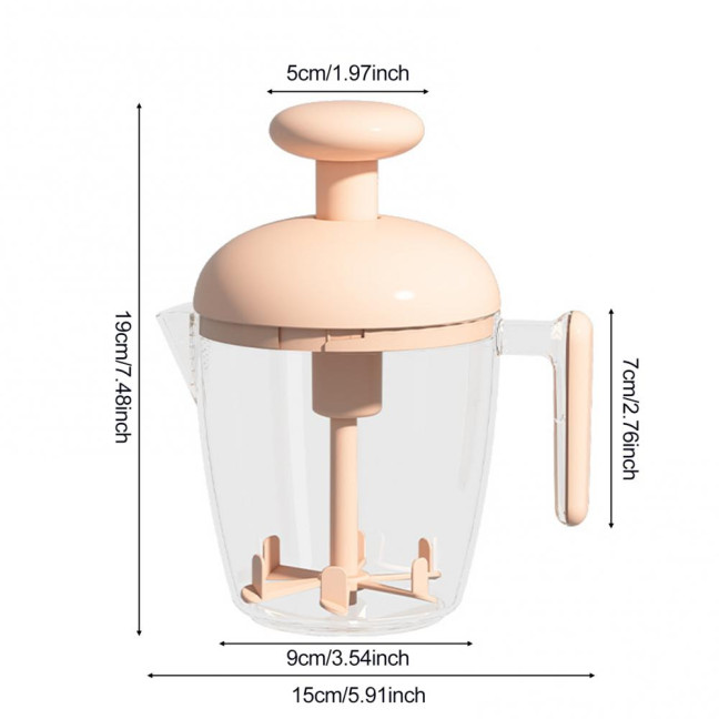 Egg Whisk Cup Manual Hand-Pressed Drinks Mug Pre-Meal Preparation Portable Leftovers Egg Mixer Cup Pre-meal Preparation Tool