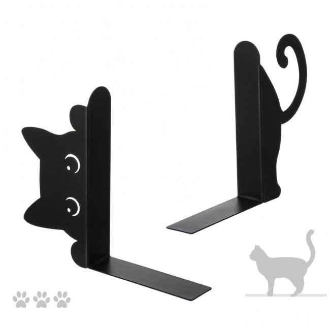 Metal Animal Bookends Black Cat/Reindeer/Dragon Book Ends for Home Office Bookshelf Desk Decor Cute Book Stopper Gifts for Women Metal Animal Bookends Black Cat/Reindeer/Dragon Book Ends for Home Office Bookshelf Desk Decor Cute Book Stopper Gifts for Women