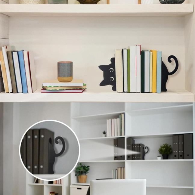 Metal Animal Bookends Black Cat/Reindeer/Dragon Book Ends for Home Office Bookshelf Desk Decor Cute Book Stopper Gifts for Women Metal Animal Bookends Black Cat/Reindeer/Dragon Book Ends for Home Office Bookshelf Desk Decor Cute Book Stopper Gifts for Women