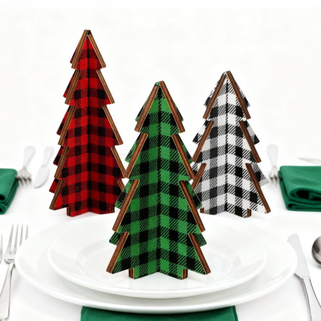 3 Pcs Wooden Christmas Tree Decor Rustic Buffalo Plaid/Dot Christmas Tree Farmhouse Table Centerpiece for Tiered Tray Tabletop Home Decor 3 Pcs Wooden Christmas Tree Decor Rustic Buffalo Plaid/Dot Christmas Tree Farmhouse Table Centerpiece for Tiered Tray Tabletop Home Decor