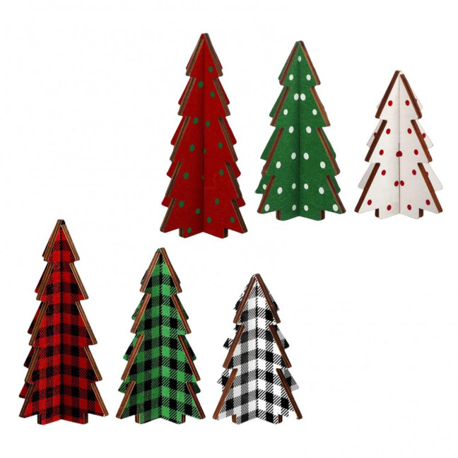 3 Pcs Wooden Christmas Tree Decor Rustic Buffalo Plaid/Dot Christmas Tree Farmhouse Table Centerpiece for Tiered Tray Tabletop Home Decor 3 Pcs Wooden Christmas Tree Decor Rustic Buffalo Plaid/Dot Christmas Tree Farmhouse Table Centerpiece for Tiered Tray Tabletop Home Decor