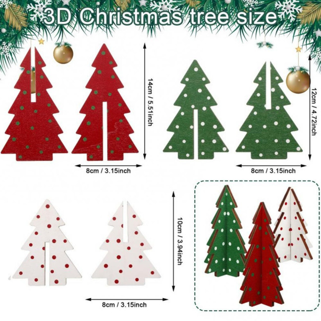 3 Pcs Wooden Christmas Tree Decor Rustic Buffalo Plaid/Dot Christmas Tree Farmhouse Table Centerpiece for Tiered Tray Tabletop Home Decor 3 Pcs Wooden Christmas Tree Decor Rustic Buffalo Plaid/Dot Christmas Tree Farmhouse Table Centerpiece for Tiered Tray Tabletop Home Decor