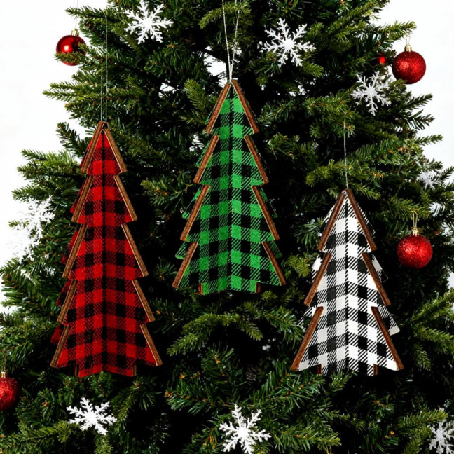 3 Pcs Wooden Christmas Tree Decor Rustic Buffalo Plaid/Dot Christmas Tree Farmhouse Table Centerpiece for Tiered Tray Tabletop Home Decor 3 Pcs Wooden Christmas Tree Decor Rustic Buffalo Plaid/Dot Christmas Tree Farmhouse Table Centerpiece for Tiered Tray Tabletop Home Decor