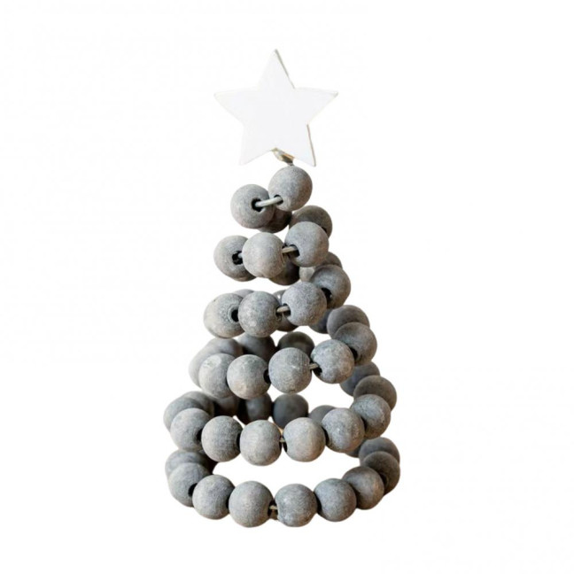 Christmas Tree Desktop Ornament Nordic Style Artificial Swivel Beads Top Star Small Artificial Tree Festive Holiday Decoration