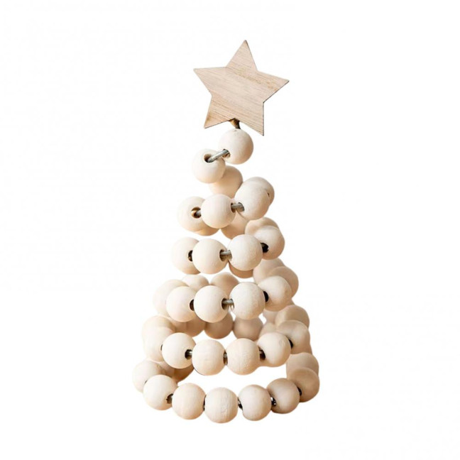 Christmas Tree Desktop Ornament Nordic Style Artificial Swivel Beads Top Star Small Artificial Tree Festive Holiday Decoration
