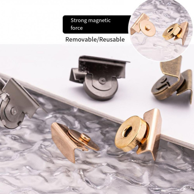 10 Pairs Magnetic Snaps No-sew Snap Buttons Bags Closures Snap Fasteners for Purses Totes Clothing DIY Crafts Leather Goods