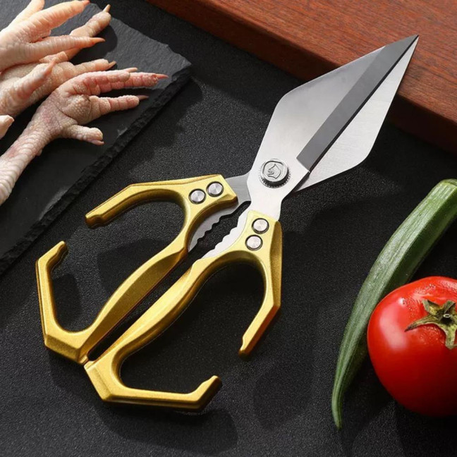 Kitchen Scissors Stainless Steel Blades Multifunctional Shears Heavy Duty Cooking Scissors with Ergonomic Grip