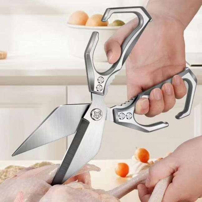 Kitchen Scissors Stainless Steel Blades Multifunctional Shears Heavy Duty Cooking Scissors with Ergonomic Grip
