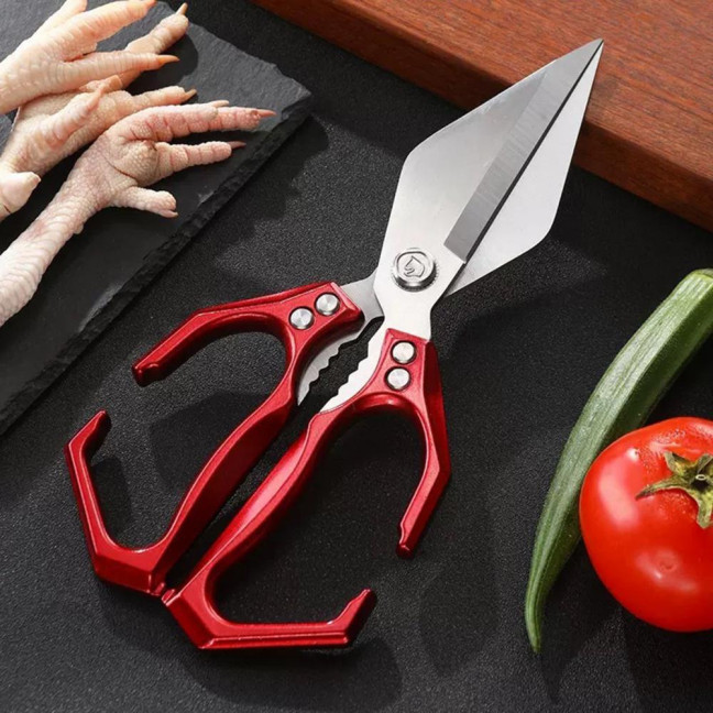 Kitchen Scissors Stainless Steel Blades Multifunctional Shears Heavy Duty Cooking Scissors with Ergonomic Grip