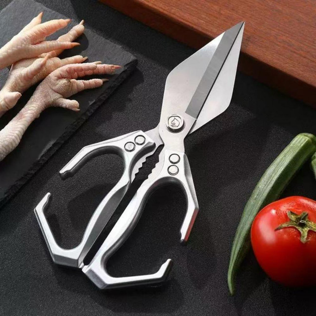 Kitchen Scissors Stainless Steel Blades Multifunctional Shears Heavy Duty Cooking Scissors with Ergonomic Grip