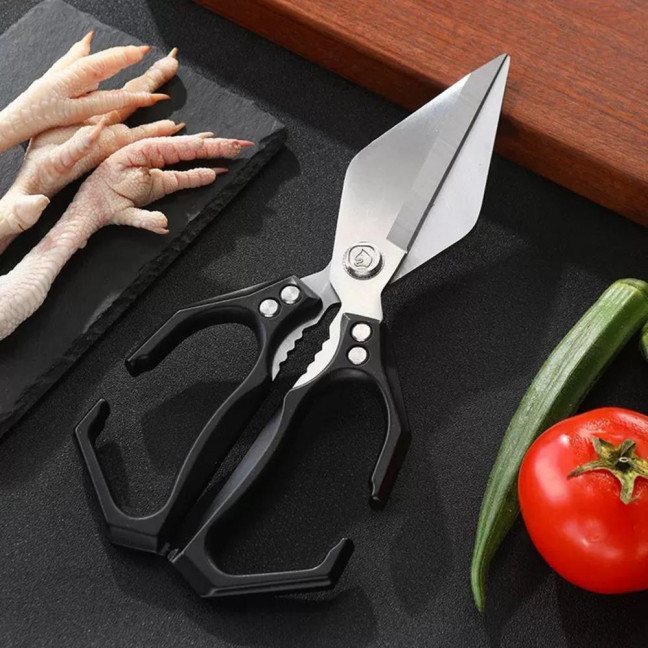 Kitchen Scissors Stainless Steel Blades Multifunctional Shears Heavy Duty Cooking Scissors with Ergonomic Grip