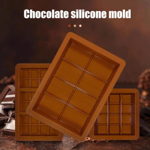 Silicone Chocolate Mold 8/12/24-Cavity Square Baking Molds for Waffles Easy Release Clean Kitchen Essential