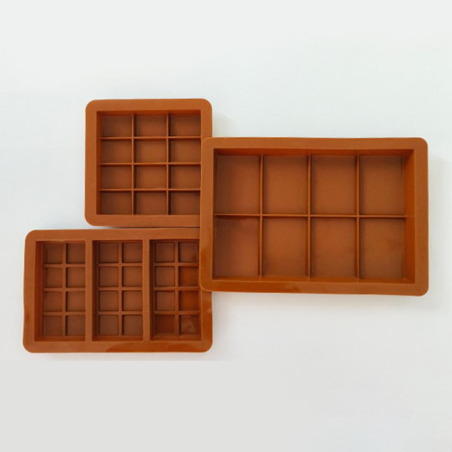 Silicone Chocolate Mold 8/12/24-Cavity Square Baking Molds for Waffles Easy Release Clean Kitchen Essential