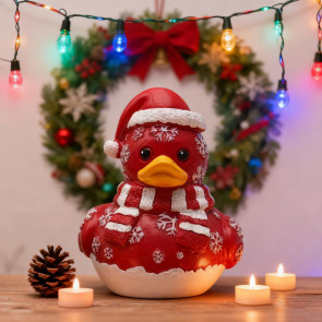 Christmas Ornament Duck Snowman Shape Resin Figure Christmas Tree Duck Figurine Festive Table Decoration