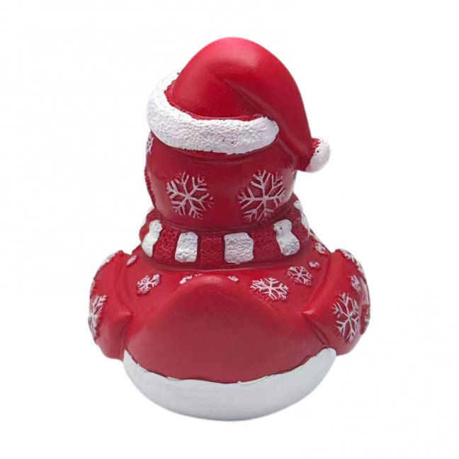Christmas Ornament Duck Snowman Shape Resin Figure Christmas Tree Duck Figurine Festive Table Decoration