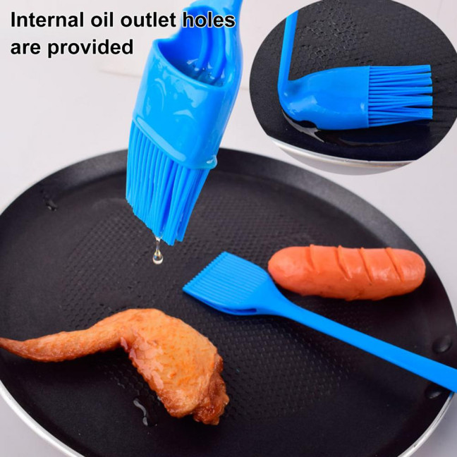6Pcs Silicone Oil Brush Set Heat Resistant Basting Brushes for Cooking Baking Grilling BPA-Free Oil Applicator Pastry Brush for Sauce Marinade Meat Glazing BBQ 