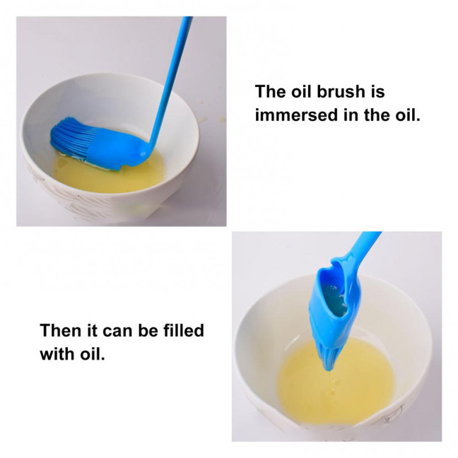 6Pcs Silicone Oil Brush Set Heat Resistant Basting Brushes for Cooking Baking Grilling BPA-Free Oil Applicator Pastry Brush for Sauce Marinade Meat Glazing BBQ 