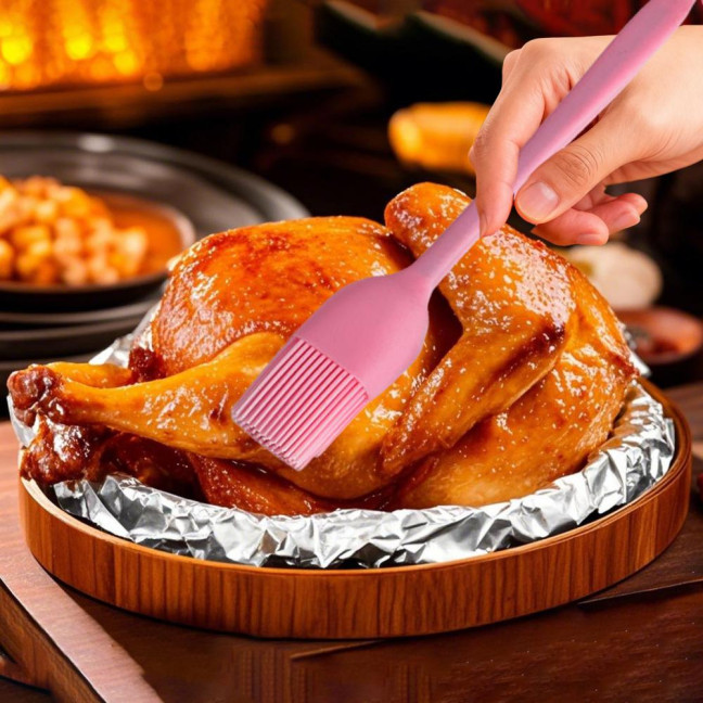 6Pcs Silicone Oil Brush Set Heat Resistant Basting Brushes for Cooking Baking Grilling BPA-Free Oil Applicator Pastry Brush for Sauce Marinade Meat Glazing BBQ 