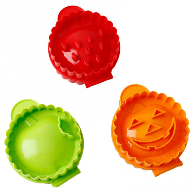 Apples Pie Mold Plastic Pastry Cutters for Mini Hand Pies Fall-Themed Dough Presser Pocket Pie Molds for Homemade Baking And Gifts