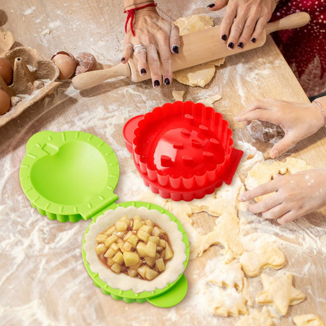 Apples Pie Mold Plastic Pastry Cutters for Mini Hand Pies Fall-Themed Dough Presser Pocket Pie Molds for Homemade Baking And Gifts