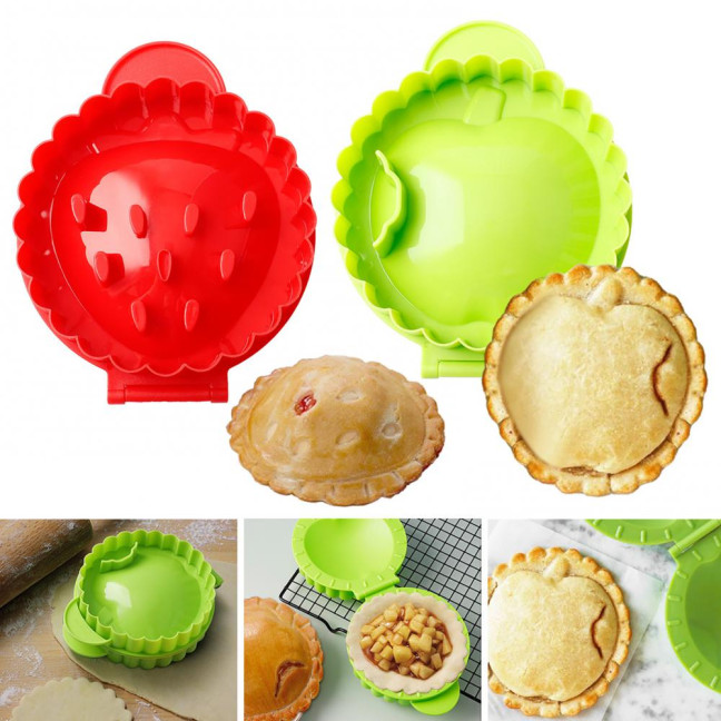 Apples Pie Mold Plastic Pastry Cutters for Mini Hand Pies Fall-Themed Dough Presser Pocket Pie Molds for Homemade Baking And Gifts