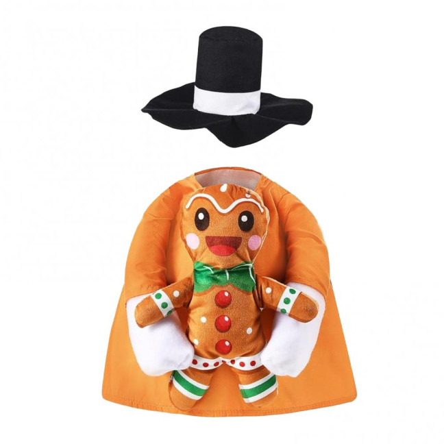 Christmas Porch Goose Outfit Lawn Goose Dress with Xmas Tree Hat Festive Goose Costume for 23