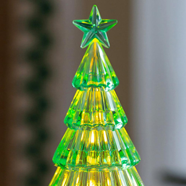 Christmas Tree Night Light Decoration Mini Xmas Tree Decorative Lamp Battery Powered 3D Tree LED Table Light Home Office Holiday Party Ornament 