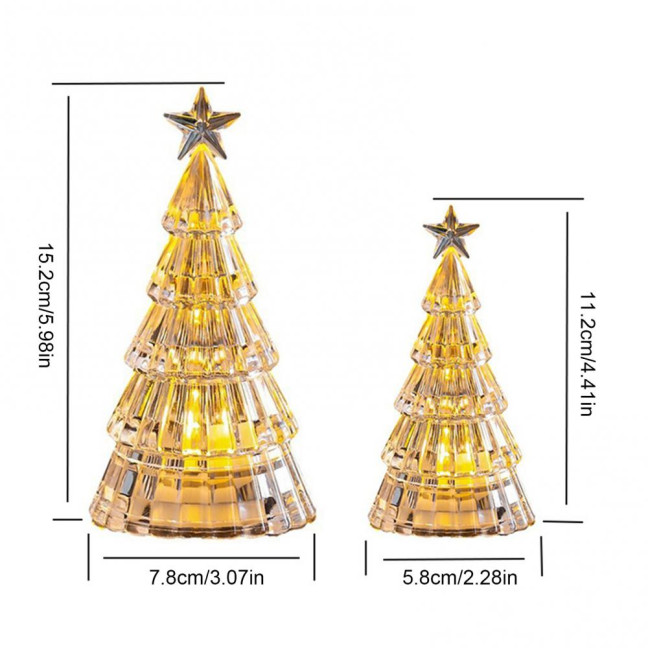 Christmas Tree Night Light Decoration Mini Xmas Tree Decorative Lamp Battery Powered 3D Tree LED Table Light Home Office Holiday Party Ornament 