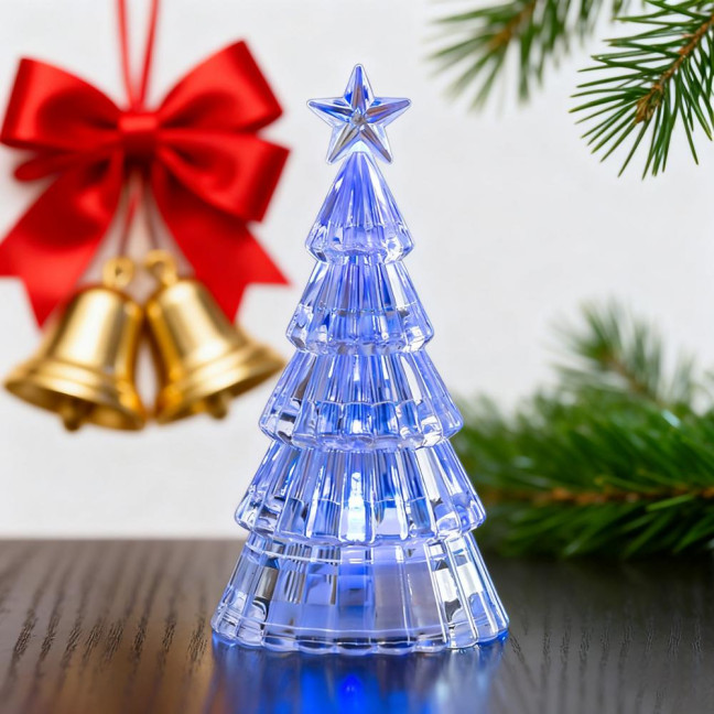 Christmas Tree Night Light Decoration Mini Xmas Tree Decorative Lamp Battery Powered 3D Tree LED Table Light Home Office Holiday Party Ornament 
