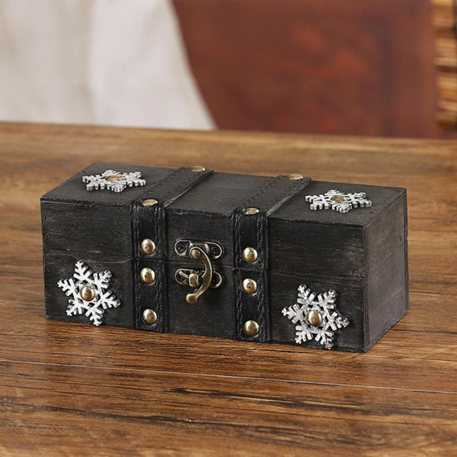 Vintage Jewelry Box Wooden Storage Case Classical Treasure Box for Women Girls Trinkets Rings Bracelets Earrings Necklaces