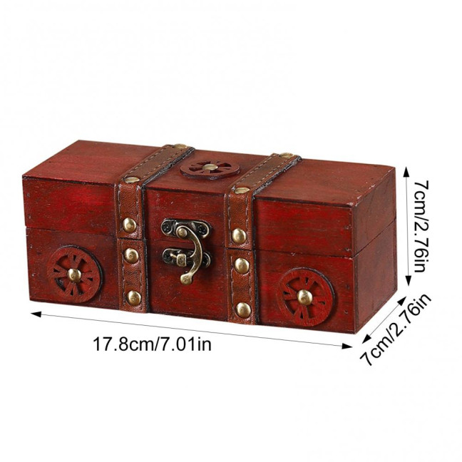 Vintage Jewelry Box Wooden Storage Case Classical Treasure Box for Women Girls Trinkets Rings Bracelets Earrings Necklaces