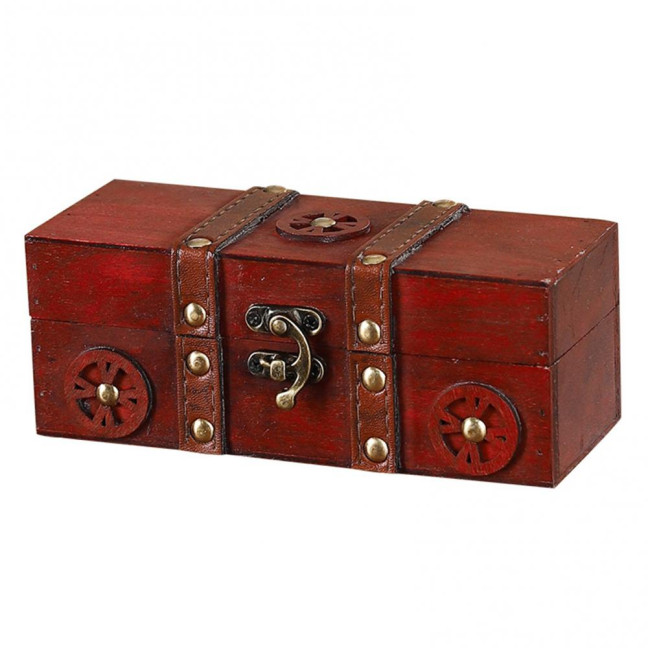 Vintage Jewelry Box Wooden Storage Case Classical Treasure Box for Women Girls Trinkets Rings Bracelets Earrings Necklaces