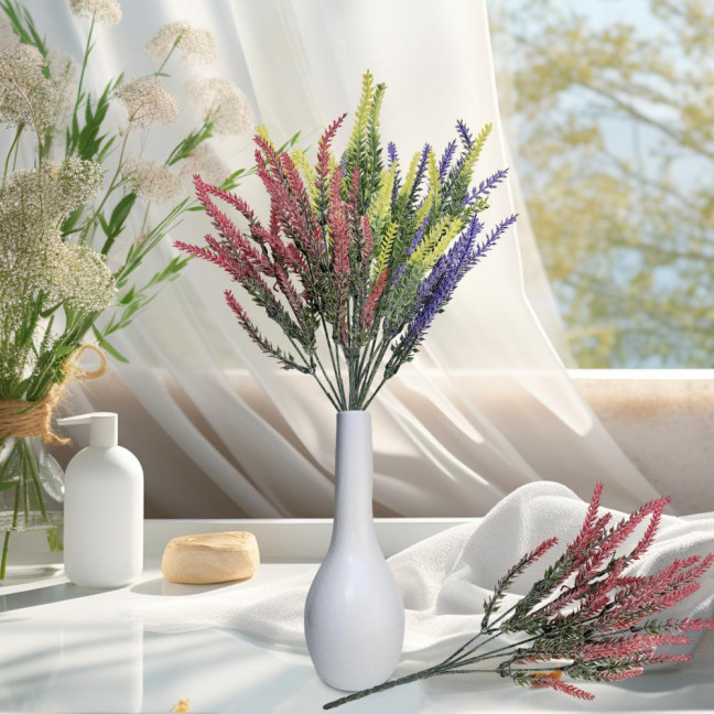 2Pcs Simulated Flowers High Simulation Bright Layered Bouquet No Withering Fading Fake Flower Home Office Decor 2Pcs Simulated Flowers High Simulation Bright Layered Bouquet No Withering Fading Fake Flower Home Office Decor