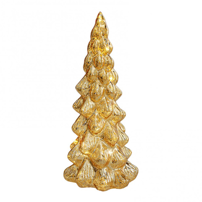 Glitter Christmas Tree Table Lamp LED Light-Up Decoration with Star Topper Festive Centerpiece for Home & Office Decor 