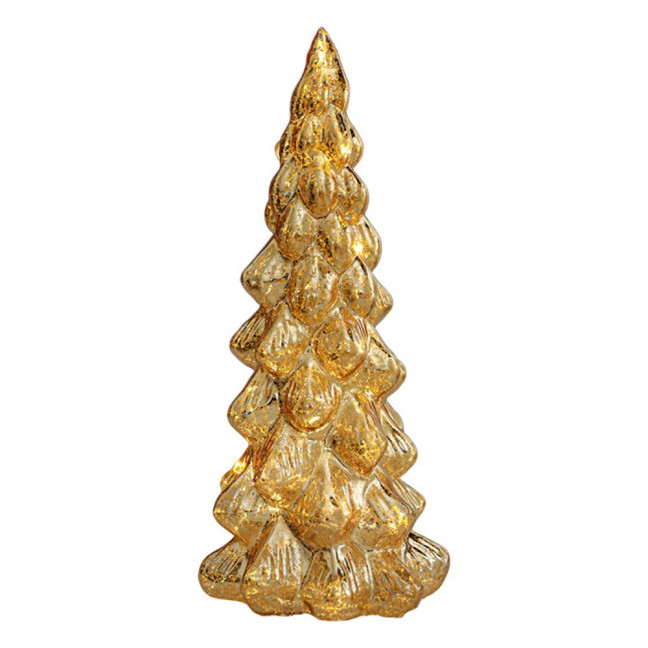 Glitter Christmas Tree Table Lamp LED Light-Up Decoration with Star Topper Festive Centerpiece for Home & Office Decor 