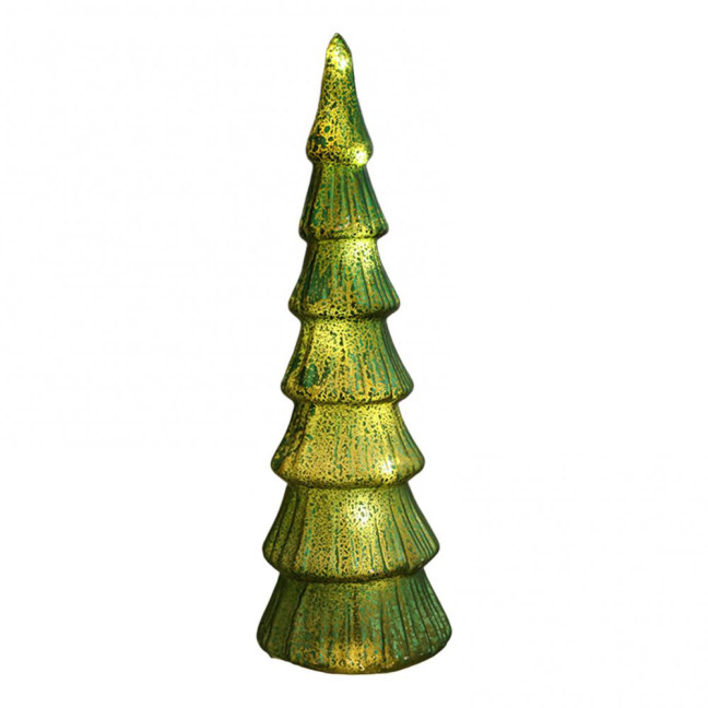 Glitter Christmas Tree Table Lamp LED Light-Up Decoration with Star Topper Festive Centerpiece for Home & Office Decor 