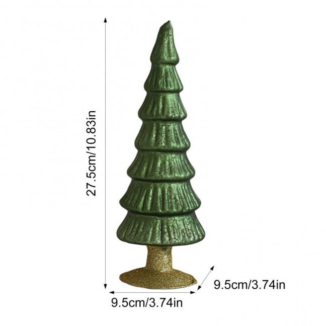 Glitter Christmas Tree Table Lamp LED Light-Up Decoration with Star Topper Festive Centerpiece for Home & Office Decor 