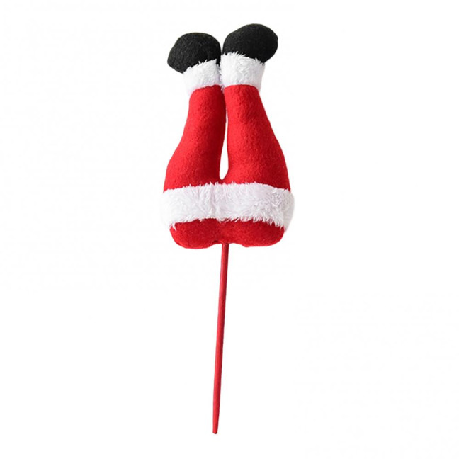 Elf Leg Christmas Tree Picks 3D Decorative Stems with Colorful Stripes Easy Insert Elf Leg Decor for Xmas Tree Wreath & Holiday Display